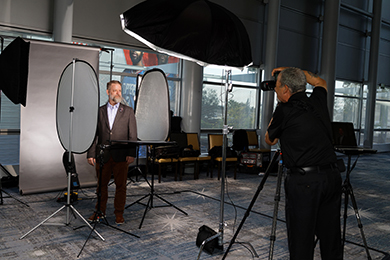 High-volume on-site corporate headshot session: Professional portraits captured efficiently and conveniently at your workplace or event.